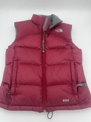 The North Face Down Vest Girls Medium Purple Insulated Quilted Puffer Full Zip - Image 1 of 4