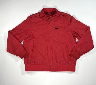 Members Only Jacket Vintage 80s Members Only Burnt Red Maroon Cafe Racer Size XL - Image 1 of 4