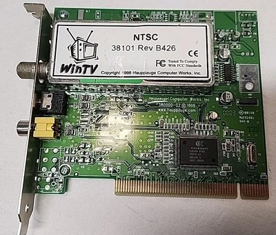 Vintage used Hauppauge WinTV 38101 TV Tuner Card NTSC Rev B210 read  - Image 1 of 3