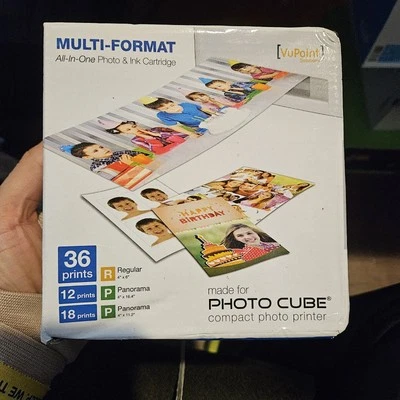 VuPoint Multi-Format All in One Photo & Ink Cartridge Photo Cube - New - Image 1 of 4