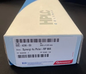 Phenomenex Synergi 4 μm Polar-RP 80 Å, LC Columna 250 x 4,6 mm NUEVO 00G-4336-E0 - Imagen 1 de 4