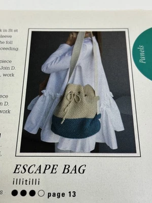 Escape Bag Knitting Pattern Magazine Pages - image 1 of 3