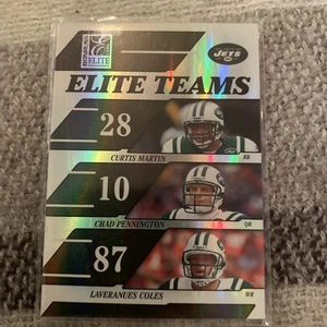 Donruss Elite Teams NY Jets 2007/1000 Black Martin Pennington Coles - Imagen 1 de 2