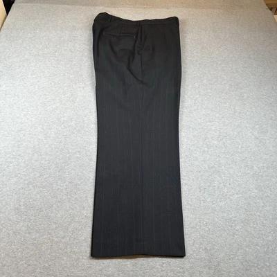 Antiga Calça Haggard Imperial 34x26,5 Meia-Noite Azul Marinho Listra Linho Lã NOTA - Imagem 1 de 4