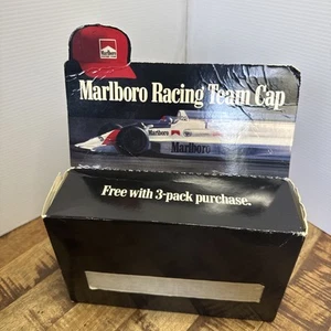 Vintage 90s Marlboro Racing Team Logo Embroidered Hat Vtg Sport Terry USA NOS - Picture 1 of 5