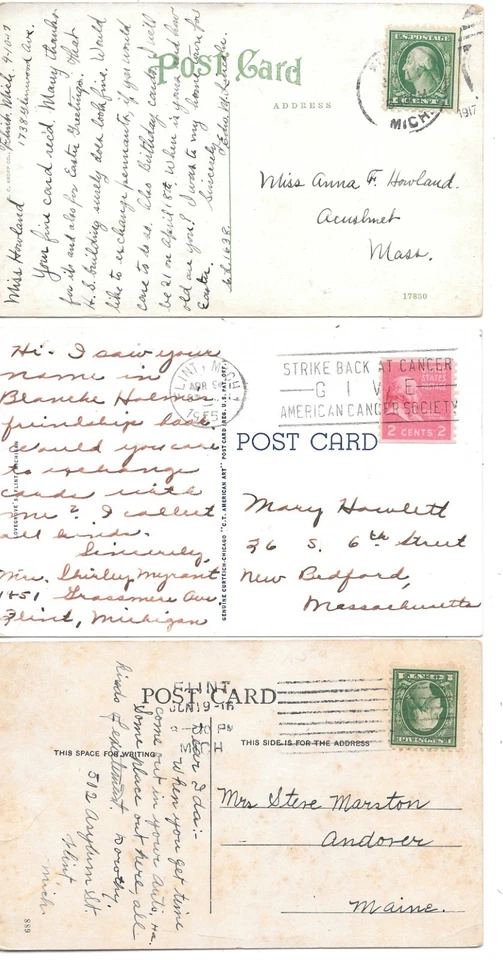 Three - Flint, Michigan - 1916, 1917 and 1955 - Buildings in City - Image 1 of 2