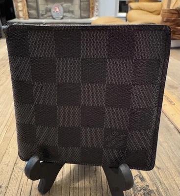 Authentic LOUIS VUITTON Damier Graphite Canvas Leather Bifold Wallet - Image 1 of 4