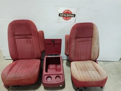 *NOTES* Pair Front Bucket Seats w/Console from 1981 Ford F250 10073644 Foto 1 de 4