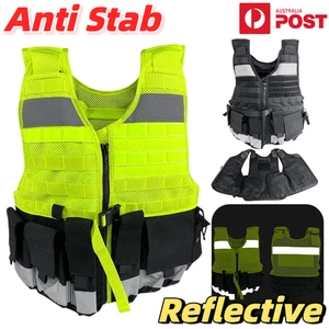 Chaleco antiapuñaladas reflectante táctico armadura corporal cuchillo a prueba de cortes resistencia seguridad - Imagen 1 de 18