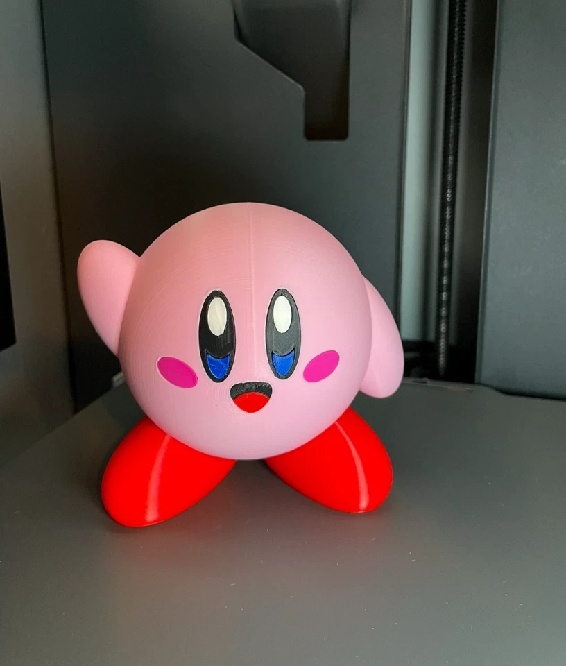 Kirby The Pink Puffball 3D Printed Figure | Nintendo Gaming Decor - Image 1 of 4