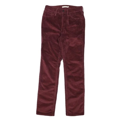 LEVI'S Womens Regular Fit Burgundy Corduroy Trousers W28 L30 Stylish Cotton - Image 1 of 4