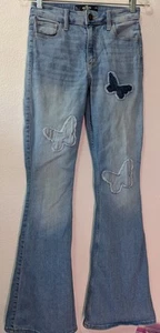 Hollister Damen Größe 4L (28x32) High Rise Schlagjeans Stretch Glockenboden (910 - Bild 1 von 3