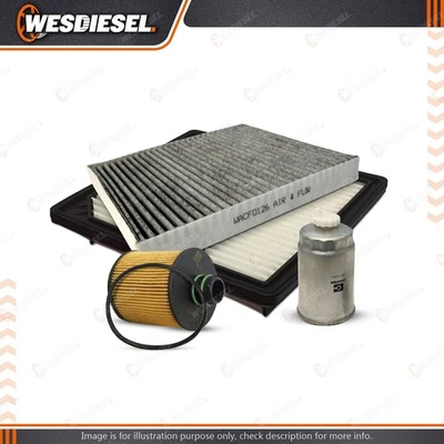 Wesfil Oil Air Fuel Cabin Filter Service Kit fits Fiat Freemont JF 2.0L 13-17 - image 1 of 2