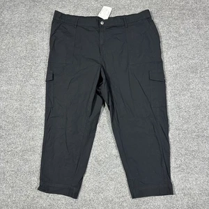 Style & Co Pants Womens 24W Black Cargo Stretch Capri Lightweight Pockets New - Picture 1 of 7
