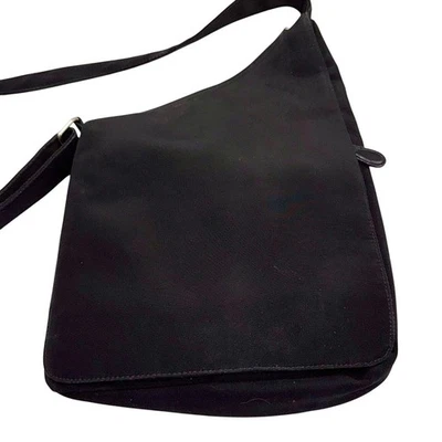 Bandolera bandolera ajustable vintage HOBO International de nailon negra Foto 1 de 4
