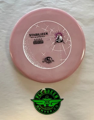 FLY GREEN DISC GOLF FIELD TESTED STREAMLINE ECLIPSE GLOW PROTON STABILIZER 173G - Image 1 of 2