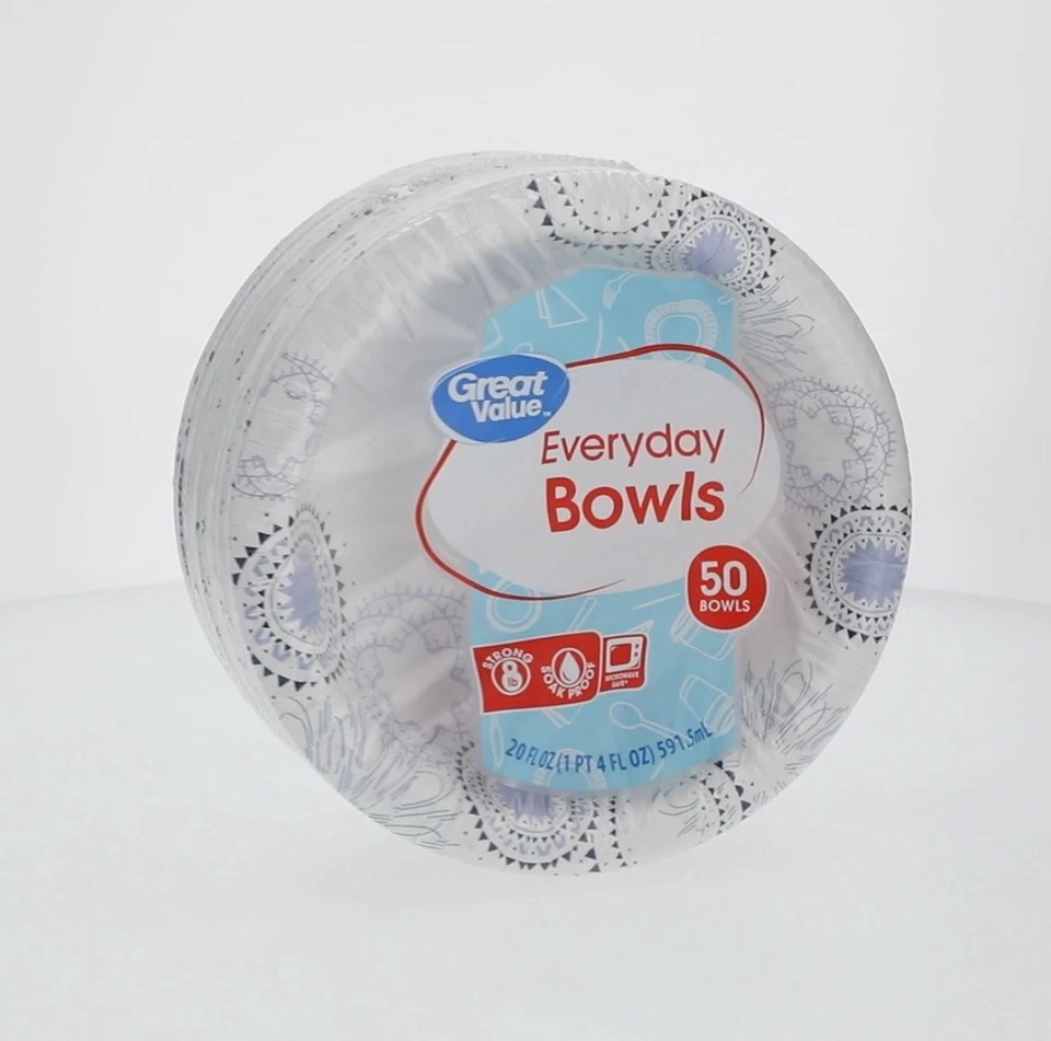 !NUEVO! Cuencos de papel desechables de 50 quilates! ¡NUEVO! Foto 1 de 4