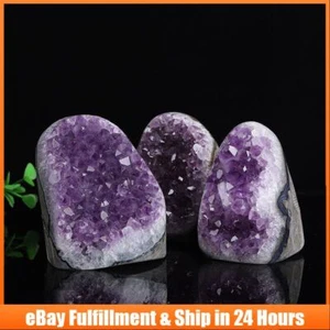 500-600g Natural Amethyst Geode Quartz Crystal Cave Stone Cluster Healing Decor - Picture 1 of 16
