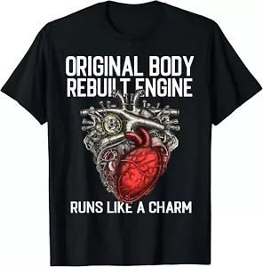 Funny Open Heart Surgery Bypass Survivor Recovery for Men Gift Unisex T-Shirt - Picture 1 of 3