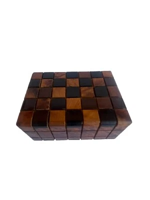 Caja de rompecabezas secreta de madera - Joyero misterioso, rompecabezas de madera hecho a mano Foto 1 de 4