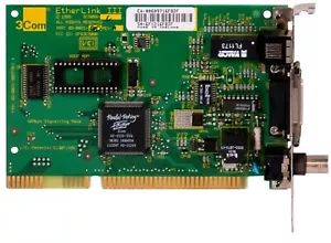 Network Card 3COM Etherlink III 3C509B-C Combo 10MBPS Isa 03-0021-003 - Picture 1 of 2