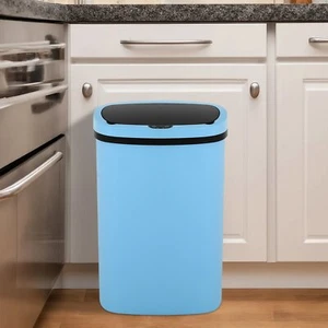 13 Gallon Plastics Trash Can Kitchen Touch Free Waterproof Automatic Garbage Can - Picture 1 of 8