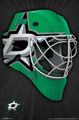 DALLAS STARS Official NHL Hockey Team Logo Goalie Mask Style 22x34 POSTER Cover