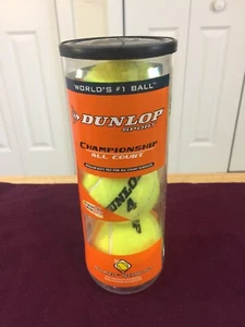 Vintage NEW Dunlop Sport Regular Duty Felt Yellow Tennis Balls Factory Sealed - Picture 1 of 12