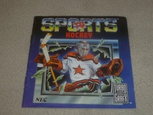 TURBOGRAFX 16 TURBO GRAFX MANUAL ONLY SPORTS TV HOCKEY NEC 1991 - Picture 1 of 2