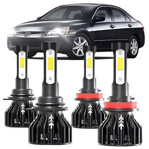 For Honda Accord 2013-2015 LED Headlight High Low Beam Super Bight, 4pcs - Foto 1 di 14