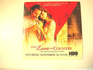 FOR LOVE OF COUNTRY:THE ARTURO SANDOVAL STORY Movie CD Soundtract HBO FILM Promo - Picture 1 of 1