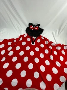 Disney Minnie Mouse Capa con Capucha Disfraz Rojo Negro Lunares Niños Talla OSFM - Imagen 1 de 4