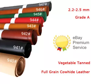 Genuine Italy Vegetable Tanned Tooling Leather Leathercraft 2.2-2.5 mm - Picture 1 of 15