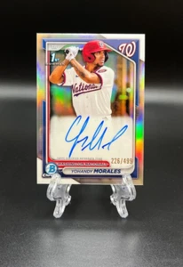 Yohandy Morales 2024 Bowman Chrome 1st Refractor Auto /499 Nats - Bild 1 von 2