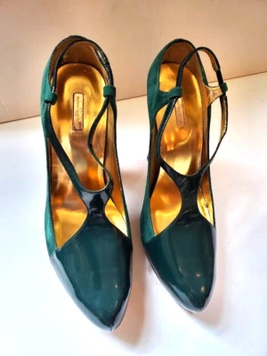 Plataforma de cuero gamuza verde Report Signature "Lombard" para mujer talla 10 Foto 1 de 4