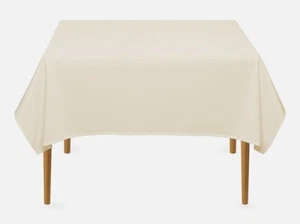Signature Plus Restaurant Quality Tablecloth ~ Premier Ivory, 71" x 71", Square - Picture 1 of 3