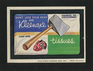 KLEENAXE TISSUES 1974 Topps Wacky Packages 8th Series, Tan Back: EX-MT+ 230016e - Picture 1 of 3