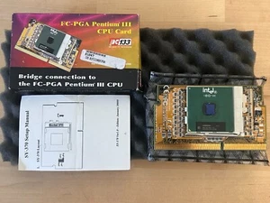 PC133 Bridge Socket 370 to Slot1 Adapter Slotcket + 900MHz Celeron CPU - Foto 1 di 8