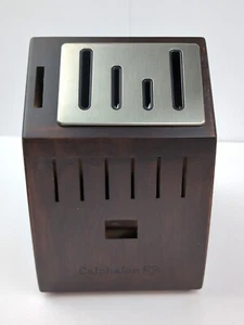 CALPHALON 12 Slot Hardwood Knife & Scissors Storage Block Cherry Finish - NEW! - Picture 1 of 11