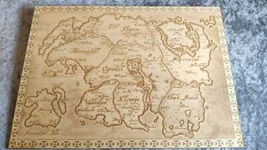 Mapa grabado con láser de Tamriel from the Elder Scrolls en línea - Imagen 1 de 5