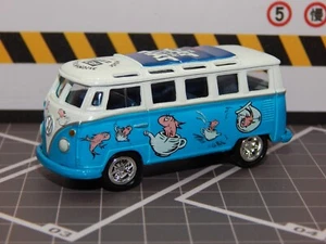 '65 1966 VW Volkswagen 21 Window Bus Blue Dr Seuss Cat Diorama Replica 1/64 VHTF - Picture 1 of 6