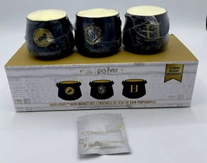 RARE Charmed Aroma Harry Potter Hufflepuff Bath Bucket Bath Bomb Set W/ Charms - Picture 1 of 21