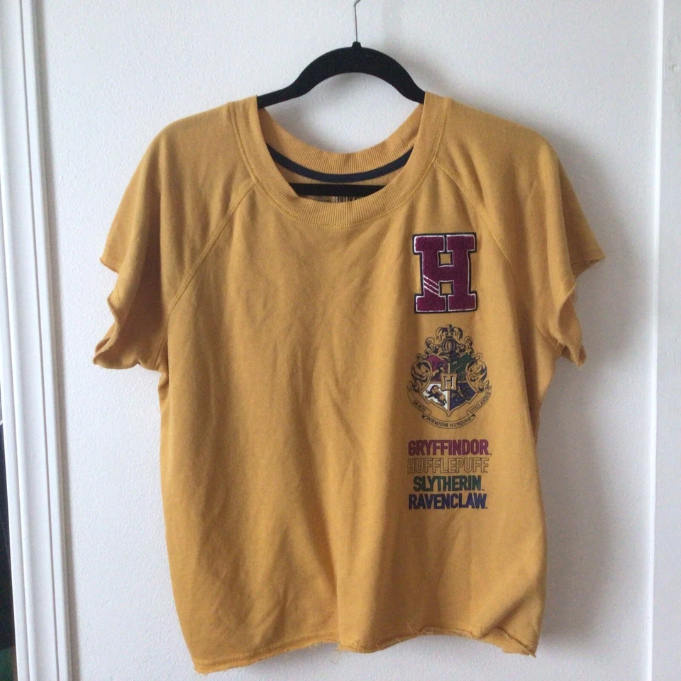 Camisa para dormir Wizarding World H.Potter amarilla mangas raglán dobladillo crudo unisex 12-14 Foto 1 de 4