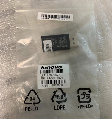 Genuine Lenovo Display Port to HDMI Male Female Adapter Converter 03T7001 - Image 1 of 3