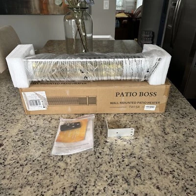 Nuevo en caja Calentador de patio de pared para exteriores 750/1500 W con control remoto Foto 1 de 3