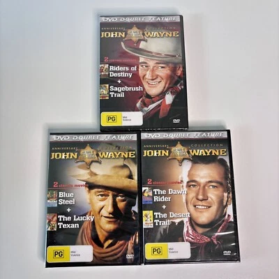 John Wayne DVD x3 Region Free PAL Brand New Sealed Free Tracked Postage - Image 1 of 4