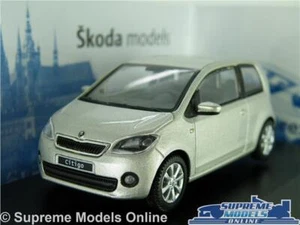 SKODA CITIGO MODEL CAR 1:43 SCALE ABREX SILVER LEAF METALLIC VOLKSWAGEN UP K8 - Picture 1 of 4