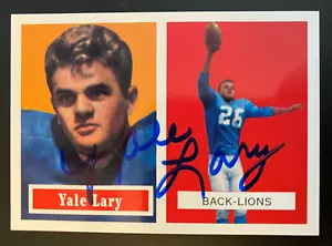 Carta 1994 Topps Archives Yale Lary autografata AUTO Topps #68 deceduta 2017 - Foto 1 di 1