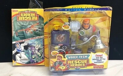 Rescue Heroes Voice Tech Warren Waters Muñeca y Video Combo VHS, Nuevo Sellado De Colección Foto 1 de 3