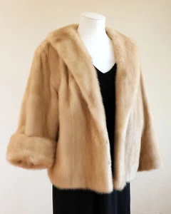 Chaqueta de visón chaqueta de piel abrigo de visón chaqueta de piel visón abrigo de piel piel Palomino beige - Imagen 1 de 10